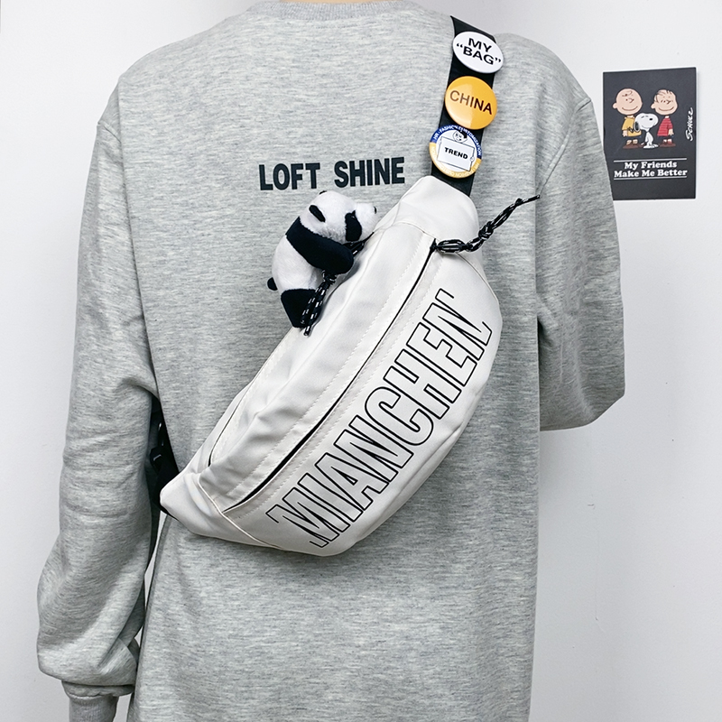 White for three badges and panda